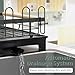 Vathingood 2 Tier Dish Drying Rack, Drying Rack with Automatic Drainboard, Dish Racks for Kitchen Counter, Rustproof Dish Drainer with Removable Utensil Holder, Cups Holder, Black