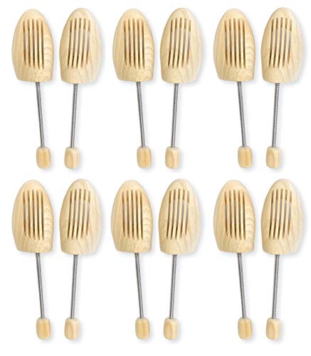 Cedar Elements Shoe Trees for Woman Solid Wooden Pine Shoe Stretcher Shoe Shaper (6 Pack) Great for Loafers Sneakers High Pumps XL/L For Woman Shoe Size 9.5-7.5 (M/S Woman Size 7-5.5 6)