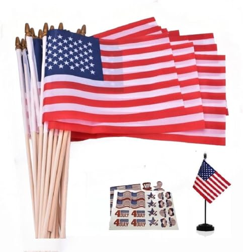 Small American Flags on stick | 25 pcs | Mini...