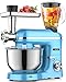 Homlee 3 in 1 Universal Küchenmaschine 1800W Multifunktionale Knetmaschine 6-stufige Gescheindigkeit Mixer, mit Fleischwolf, 1.5L Saftpresse, 5.5L Edelstahlschüssel Teigmaschin (Blau)