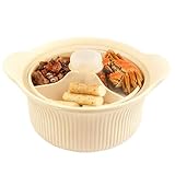 Cocido-Vapor Microondas Silicona Con Compartimiento Cocina | Cocido Vapor de Brócoli con Mango y Tapa, Para Horno y Freidora de Aire Alimentos Bebé, Pasta, Sopa de Pescado, Frutas