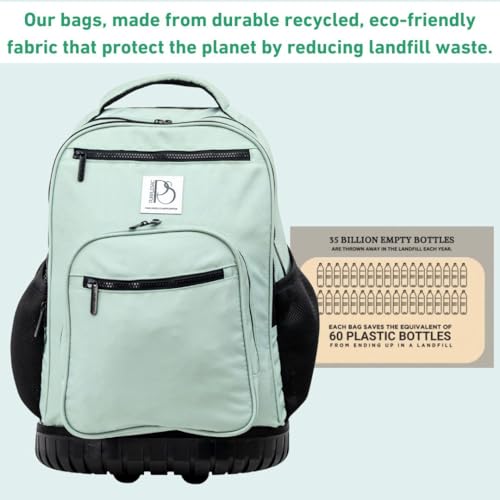 Rolling Trolley Backpacks (Sage)2