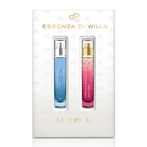 EDW Essenza Homme Aqua & Ignite Fleur EDT Perfume Gift Set for Men & Women, Couple Gifts, 16ml Dep Body Spray