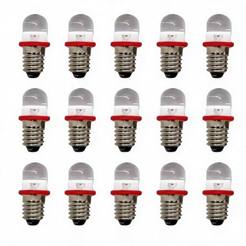 15 �p�b�N E10 LED �C���W�P�[�^�[�d�� DC 3V 6V 12V 18V 24V 28V 30V ���A�ԁA�΁A���F�p�v��p�����d��(Red,DC 3V)
