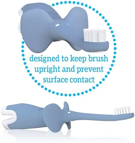 Dr. Brown's™ Infant-to-Toddler Toothbrush, Elephant, Blue, 0-3 years - 5
