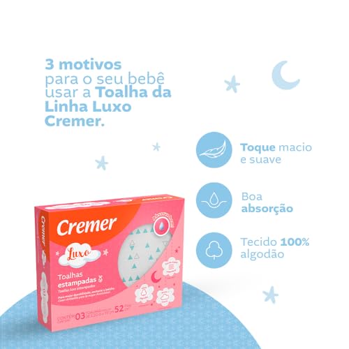 Toalha Luxo Estampa Feminina com 3 Unidades, Cremer