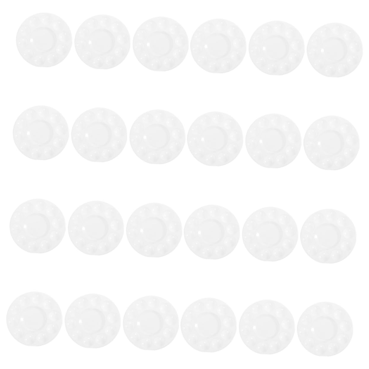 SEWACC 24Pcs Art Student Supplies Mixing Tray Durable Pigment Plate for Oil Watercolor Cell Design for Mixing for Painting Creative Projects