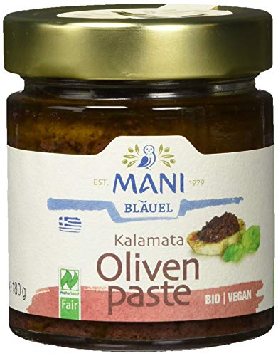 MANI ΜΑΝΙ Kalamata Olivenpaste, bio, 2er Pack (2 x 180 g) Cover