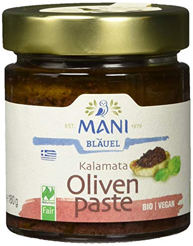 MANI ΜΑΝΙ Kalamata Olivenpaste, bio, 2er Pack (2 x 180 g)