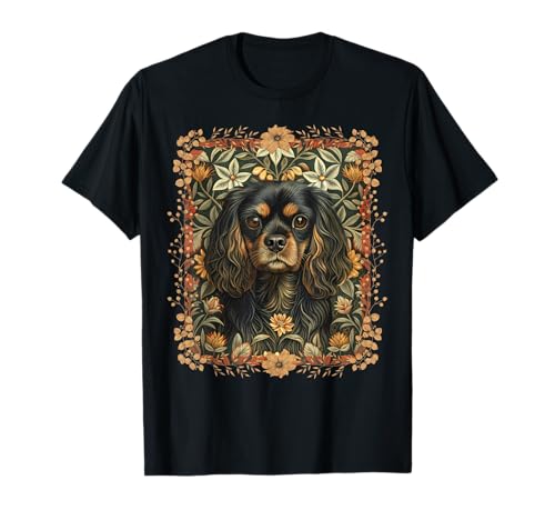 Black and Tan Cavalier King Charles Spaniel Vintage T-Shirt