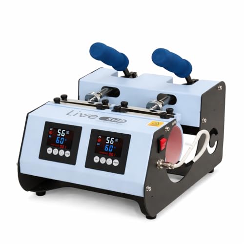 Prensa Térmica Dupla Live Sub Elite Duo Craft Azul -2 Canecas Simultâneas