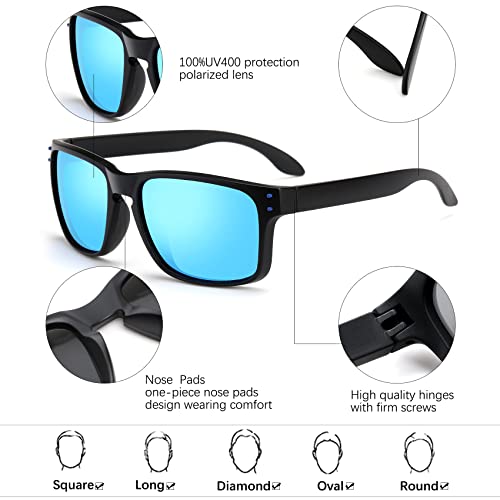 Viysioo Polarized Sunglasses For Men And Women Sports Driving Fishing Glasses Color Mirror Lens 100% Uv400 Blocking (3 Pack) #TOP3