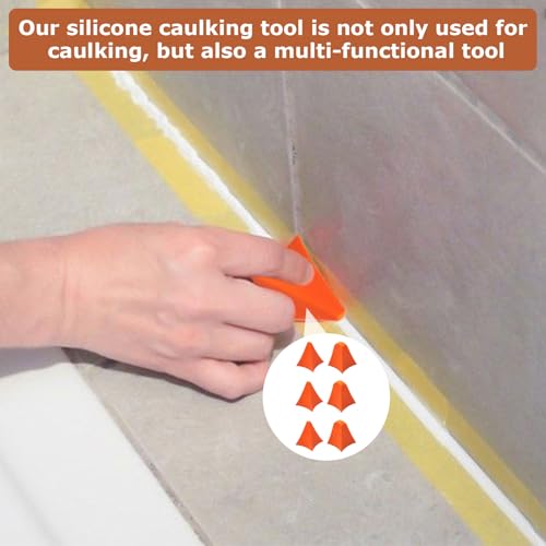 6 Stück That Silicone Tool,Silicone Tool,Silicone Seam Tools,Silikonabzieher,Silikon Abzieher,Silikonnaht-Werkzeuge,Silikonentferner Werkzeug,Silikonspachtel,für Küche Bad Esszimmer(Zwei Größen)