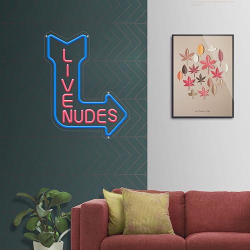 Image of Live N Neon Sign for Wall Decor Man Cave Bar Home Art Neon Light LED Neon Lights Signs with Dimmer for Bedroom Office Hotel Pub Cafe Recreation Room Sign
