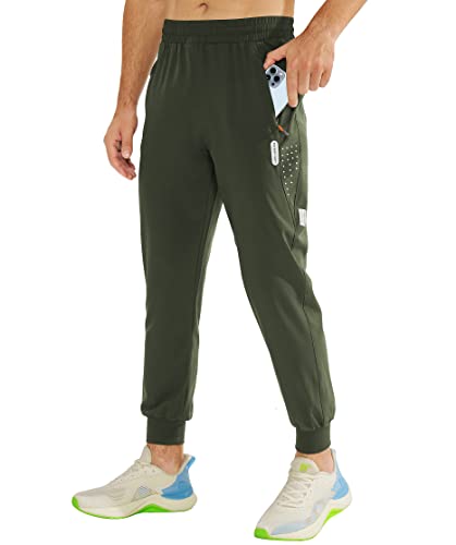 Purltoan Men's Athletic Jogging Pants Quick Dry Hiking Pant Breathable Workout Sports Joggers Tapered Sweatpants Armygreen Xxl #TOP17