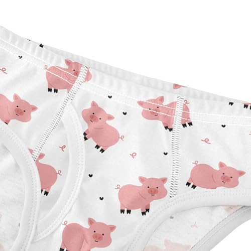 Boys' Underwear Cotton Little Boys Cute Pig Cartoon Briefs Soft Toddler Underwear 2T-8Y4
