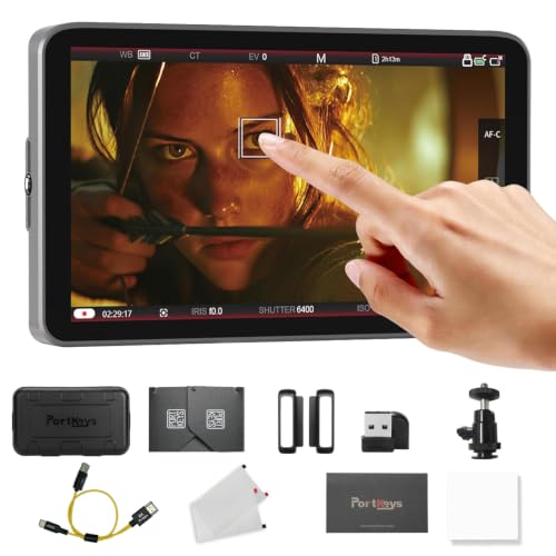 Image of Portkeys LH7C Camera Monitor with Sunshade 7 inch 1000nit Field Monitor Wired Control for A7M V /A7M IV /A9 II /A9M3 /FX3 /FX30 /A1 /A7S III, R1 /R5 Mark II /6 Mark III, BS1H /BGH1 /GH5 II /GH6 /7, etc