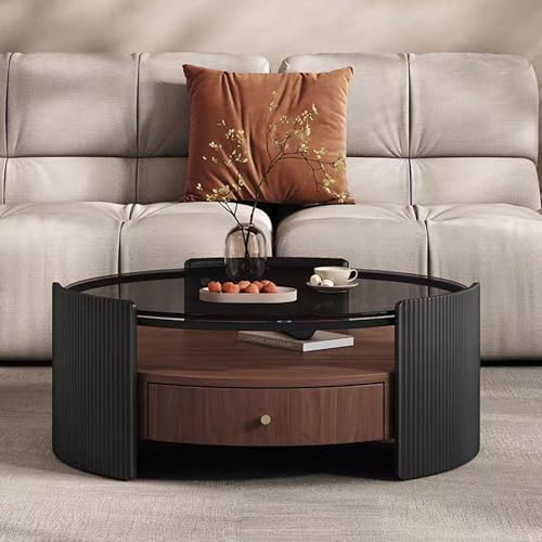 Image of The Attic Aloha Coffee Table Set, Glass Coffee Table, Wooden Centre Table