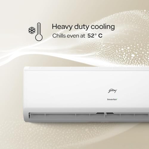 Image of Godrej 1 Ton 5 Star| 2026 New Star rated Mode | Inverter Split AC| 5 Years Comprehensive Warranty| AI Powered| 5-in-1 Convertible| Heavy-Duty Cooling at 52 C (AC 1T TR HIC 12J5TG WA,White)