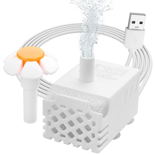YAODHAOD Mini Submersible Water Pump, 5W Small Submersible Pump,Pet Water