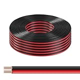 SPTDACSFP 18 Gauge Wire 30FT Tinned Copper Electrical Wire, 18/2 AWG Red Black Extension Cord for in-Home, Automotive, LED Lighting
