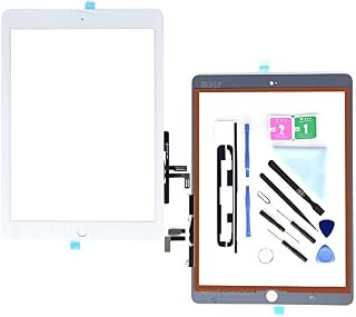 White Touch Screen Digitizer for iPad 9.7 (A1822, A1823)/Ipad 5 Ipad Air 1st Touch Screen Digitizer - Front Glass Replacement with Tool Repair Kits + Adhesive