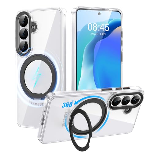 �y�ČRMIL�K�i�EMagsafe�Ή��zGalaxy S26 �p �P�[�X MagSafe�Ή� �����O 360°��]�X�^���h�@�\ �c�����Ή� �N���A ���΂ݖh�~ ���C�����X�[�d �����Y�ی� �ϏՌ� �g�уJ�o�[ �M�����N�V�[ S26 �J�o�[ �}�O�l�b�g���� �ԍ�