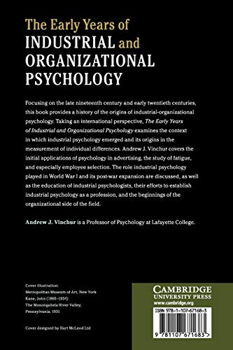 The Early Years of Industrial and Organizational Psychology