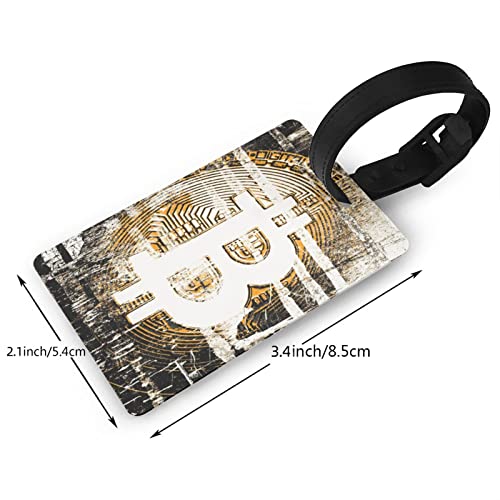 Luggage Tag Retro-Bitcoin-Bit-Coin Baggage Handbag School Bag Suitcase Name Id Card Label #TOP1