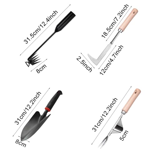 4-Piece Manual Weeding Tool Set, Portable Weed Tool for Garden Lawn Yard, Durable Metal Hand Tools 2 4-Piece Manual Weeding Tool Set, Portable Weed Tool for Garden Lawn Yard, Durable Metal Hand Tools - Image 2