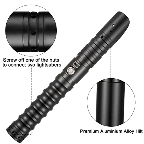 Cvcbser Fx Dueling Lightsaber Rgb 16 Colors Changeable Premium Aluminium Alloy Hilt Light Saber With 12 Mode Sound Force Lightsaber Toys (Black) #TOP1
