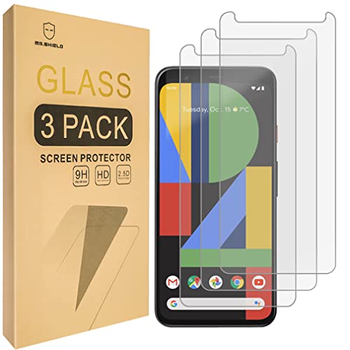 Mr.Shield [3-Pack] Designed For Google (Pixel 4 XL) [Tempered Glass] Screen Protector [Japan Glass with 9H Hardness] with Lifetime Replacement