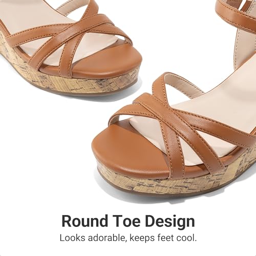 Image of DREAM PAIRS Girls Wedge Sandals Flatform Open Toe Summer Platform Sandals Flower Wedding Party for Little Kid /Big Kid