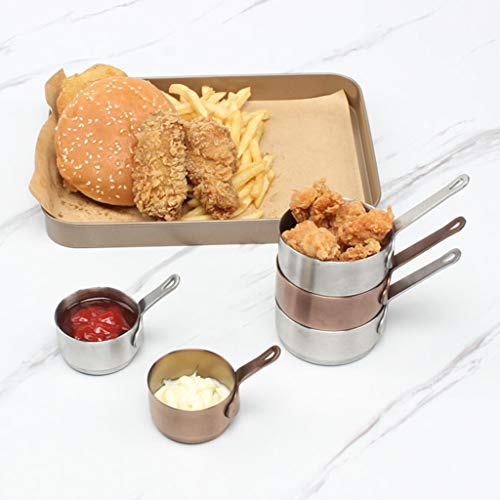 Baoblaze 2X Mini panela antiaderente de aço inoxidável para molhos e manteiga de leite ouro rosa