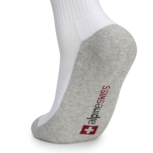 Alpine Swiss Mens 3 Pack Crew Socks Cotton Athletic Performance Socks Shoe Size 6-123