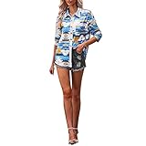 Manga larga, con cabestrillo Ghemdilmn Abrigo de piel sintética para mujer de manga larga chaqueta otoño delgado abrigo de moda abrigo mujer gabardina invierno, azul, XL