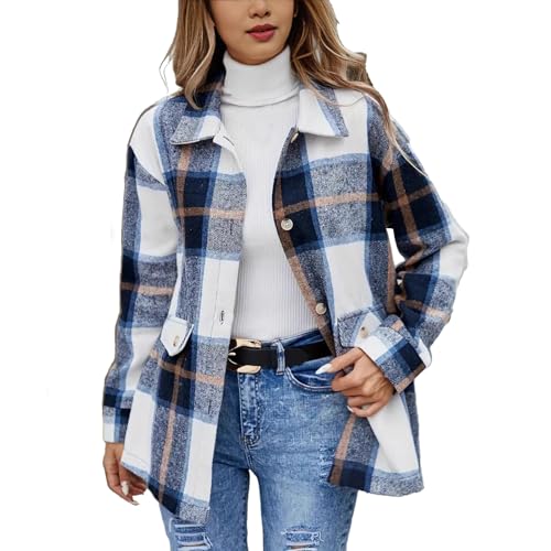 Chemise à carreaux en flanelle femme : le confort thermique décontracté avec boutons