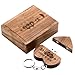 LXSINO 32GB Wood USB 3.0 Flash Drive With Laser Engraved Mr & Mrs Design - Wooden Heart Shape Memory Stick With Box for Wedding/Couple/Parents (Walnut)