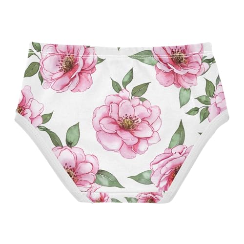Watercolor Pink Flowers Toddler Girls's Underwear 2T 202c14082