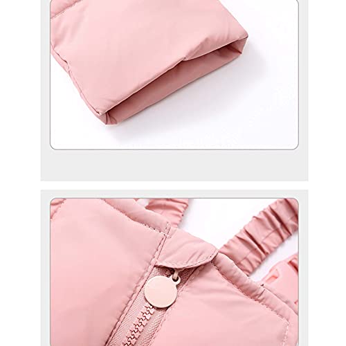 Combinaison de Ski Enfant Veste de Duvet à Capuche et Pantalons de Neige 2 Pièces Manches Longues Hiver Ensemble de Ski 2 Pièces Fille Garçon Pantalons de Ski et Doudoune à Capuche pour 1-6 Ans – vue 6