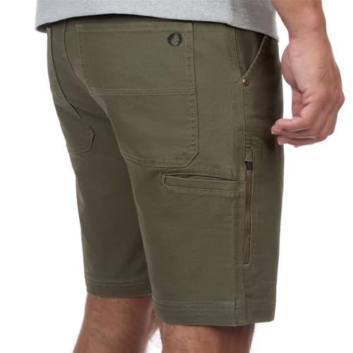 The American Outdoorsman Men's Stretch Canvas Work Shorts with Flex Waistband & 6 Pockets - Tear-Resistant Work Shorts4