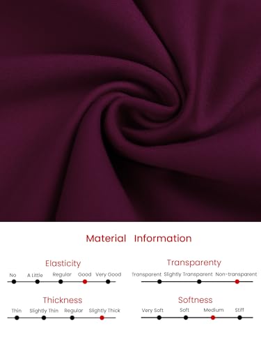 Image of Hobemty Women's 3 /4 Sleeve Pencil Dress Boat Neck Elegant Wear to Work Midi Sheath Dresses