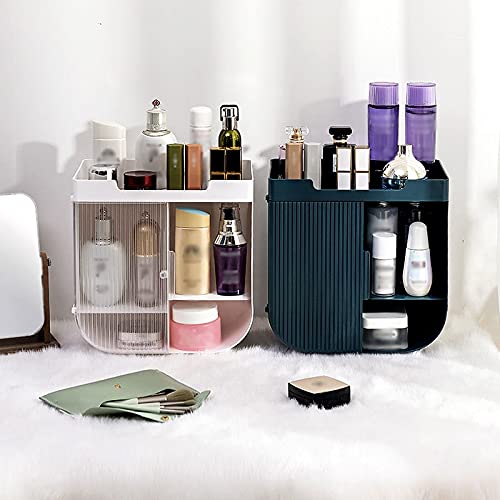 Organizzatore di trucco Grande capacità condimento multifunzione tavolino desktop scatola di immagazzinaggio cosmetico for la cura della pelle del rossetto rack rack rack Conservazione del trucco