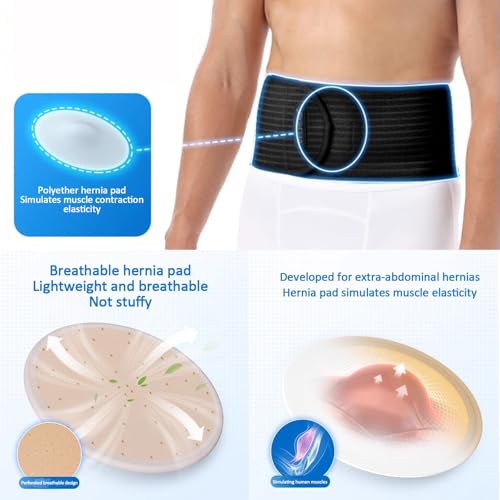 Faja umbilical para hernia ajustable para mujer y hombre, beige, talla S miniatura 5