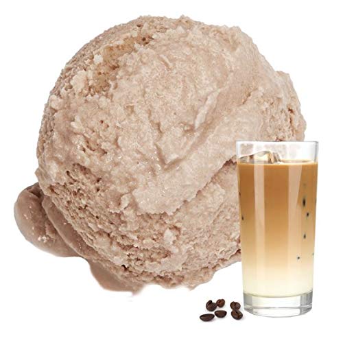 1 Kg Eiskaffee Geschmack Eispulver VEGAN - OHNE ZUCKER - LAKTOSEFREI - GLUTENFREI - FETTARM, auch für Diabetiker Milcheis Softeispulver Speiseeispulver Gino Gelati