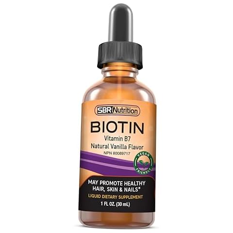 SBR Nutrition Biotin Liquid Drops, 5000mcg per Serving (60) 1.0Fl.oz (30ml) Vanilla Cover