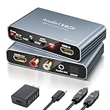 avedio links HDMI 2.1 音声分離器 8K60Hz 4K120Hz対応 HDMI Audio Extractor 5.1ch ARC/eARC CEC Dolby Atmos DTS AAC ALLM VRR 光デジタル+RCA+3.5mm音声出力 PS5/Switch/Xbox/DVDプレーヤー対応 アルミ製 光デジタルケーブルと電源アダプター付き（PSE認証済）