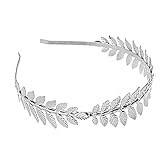Material: Hierro uyhghjhb Las mujeres tres hojas diademas fiesta baile pelo banda joyería Plata
