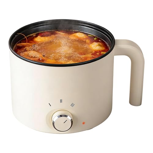Olla caliente eléctrica, protección personal contra sobrecalentamiento, olla eléctrica para dormitorio, para pasta, sopa, huevo, gachas, carne, avena, estudiantes universitarios, adolescentes