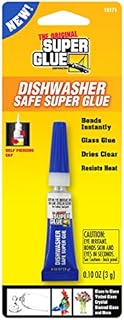 Super Glue 15171-12 Dishwasher Safe Glass Glue Tube, 3g